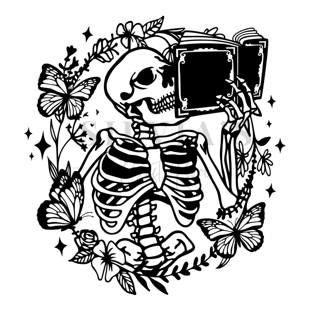 Reading Skeleton DTF Transfer