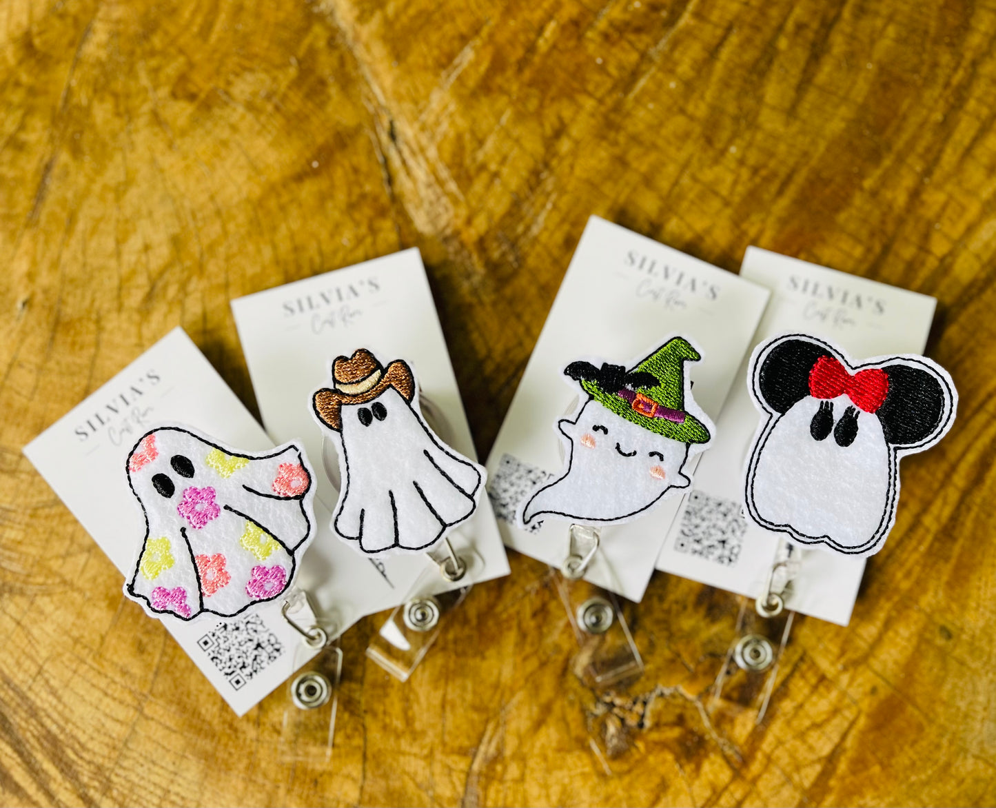 Flower Ghost Badge Reel