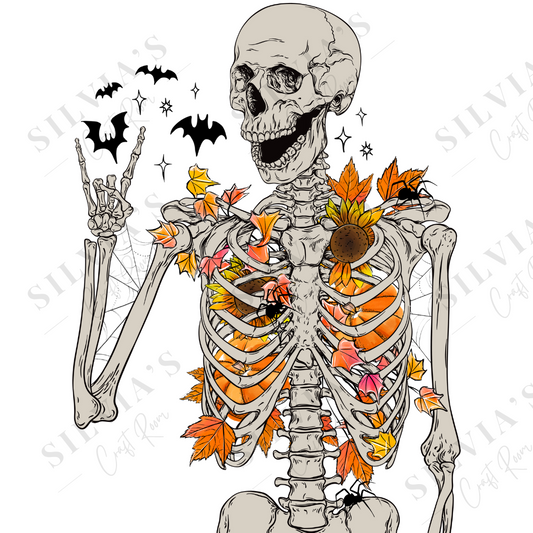 Fall Skeleton DTF Transfer