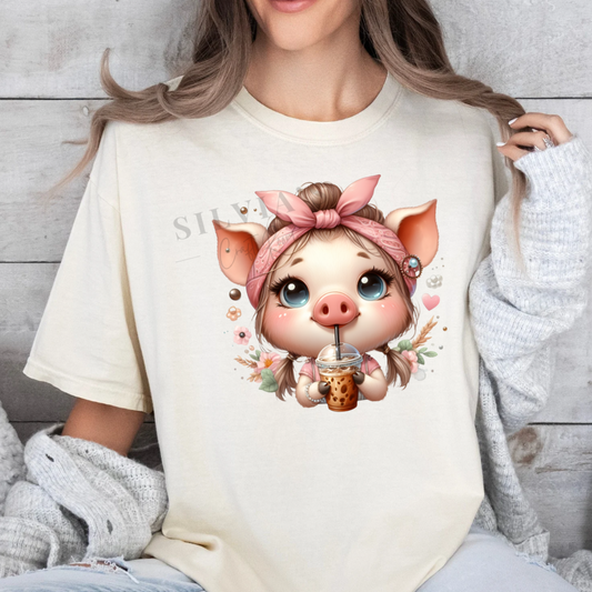 Coffee Pig DTF Transfer