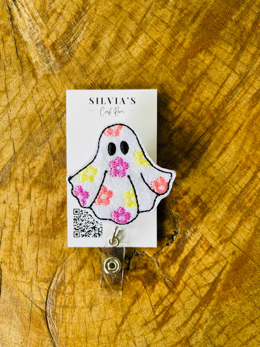 Flower Ghost Badge Reel